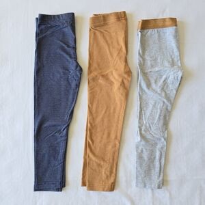 Carter's Leggings - Set Of 3 (Navy And Camel Sparkle Stripe, and Gray)